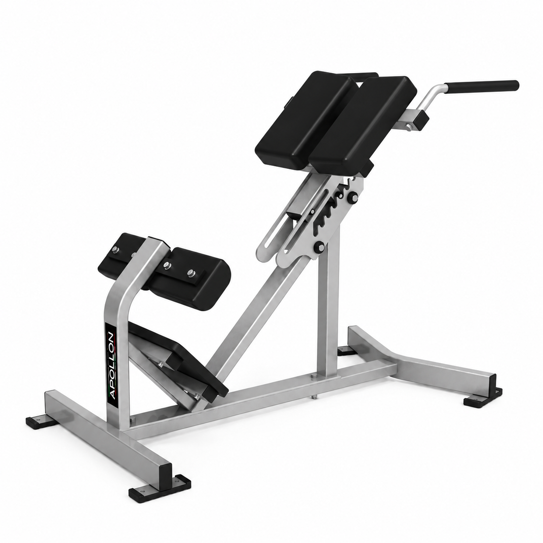 Apollon Fitness 45° Hyperextension – profesionalna sprava za hiperekstenziju i jačanje donjeg dela leđa, gluteusa i zadnje lože.
