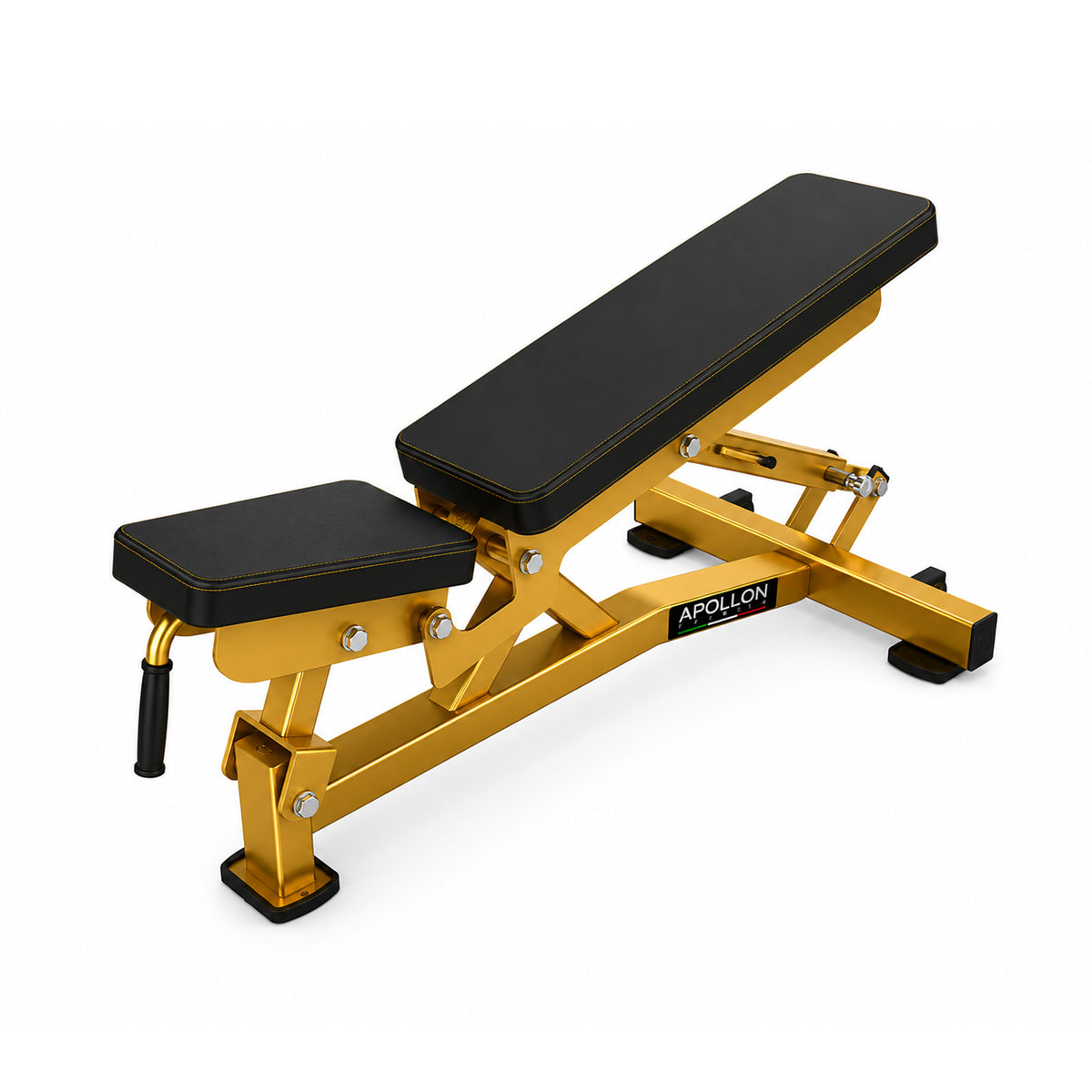 Apollon Fitness Adjustable Bench – profesionalna podesiva klupa za vežbanje sa višepozicionim naslonom za trening sa bučicama i slobodnim opterećenjem.
