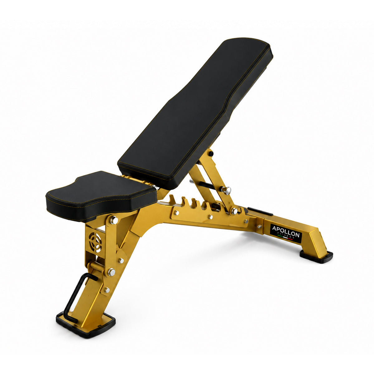 Apollon Fitness Adjustable Bench – profesionalna podesiva klupa za vežbanje sa višepozicionim naslonom za trening sa bučicama i slobodnim opterećenjem.
