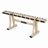 Jednoredni stalak za bučice – Dumbbell Rack sa pojedinačnim ležištima za pregledno i organizovano odlaganje bučica.
