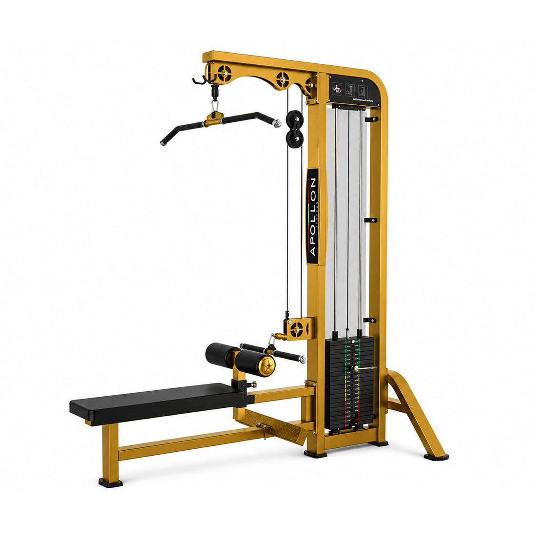 Apollon Fitness kombinovana sprava za leđa – profesionalni Lat Pulldown / Low Row sa gornjom i donjom sajlom i sistemom težinskih blokova
