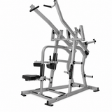 Apollon Fitness Lat Pulldown – profesionalna plate-loaded sprava za leđa sa nezavisnim polugama, podesivim sedištem i osloncima za noge.
