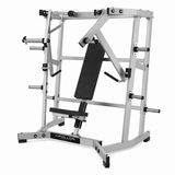 Apollon Fitness Lateral Wide Chest Press – profesionalna plate-loaded sprava za grudi sa nezavisnim polugama, širokom putanjom potiska i podesivim sedištem.
