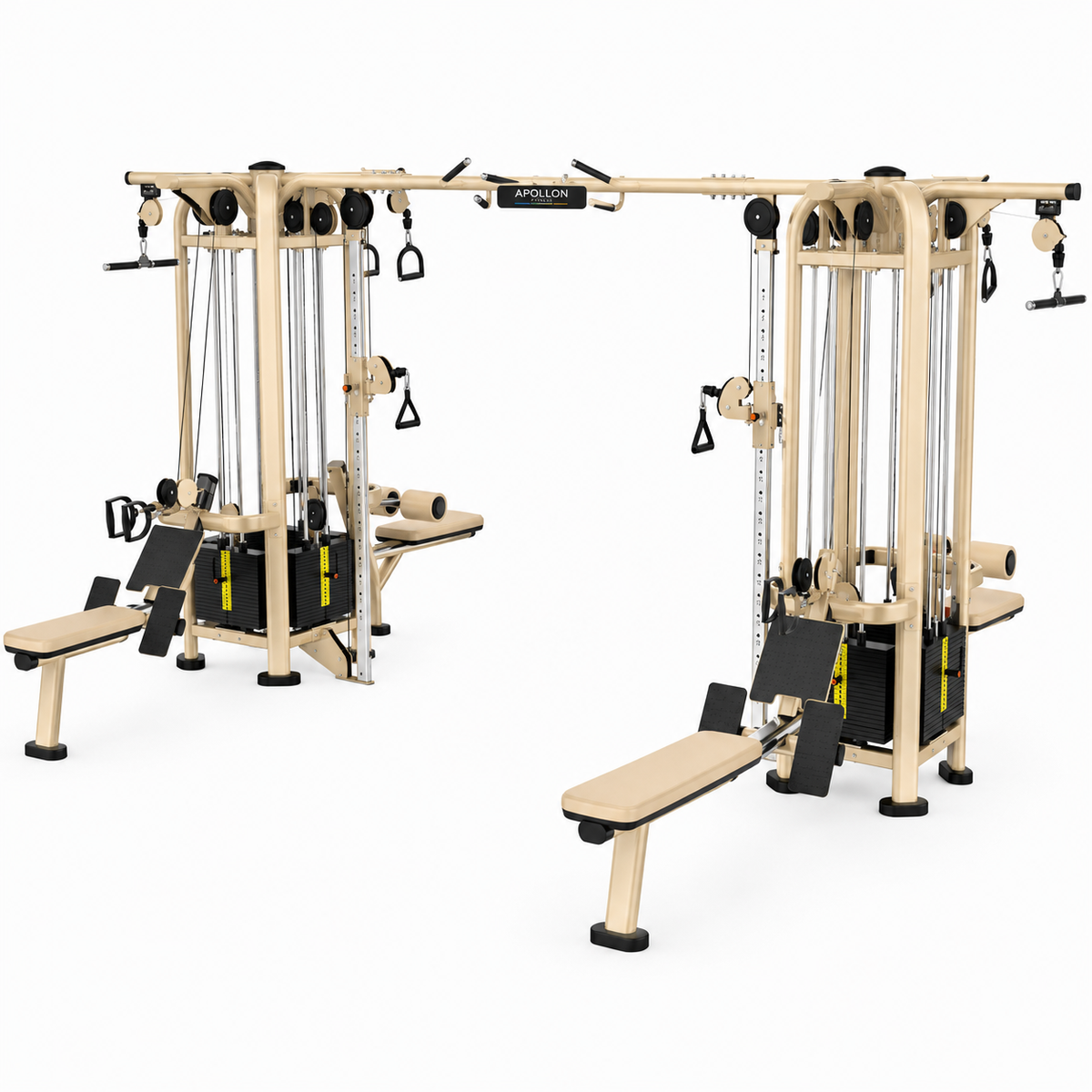 Multifunkcionalna sprava sa 8 stanica 8 Station Multi Gym Apollon Fitness sa kablovskim sistemom za profesionalne teretane i fitnes centre.
