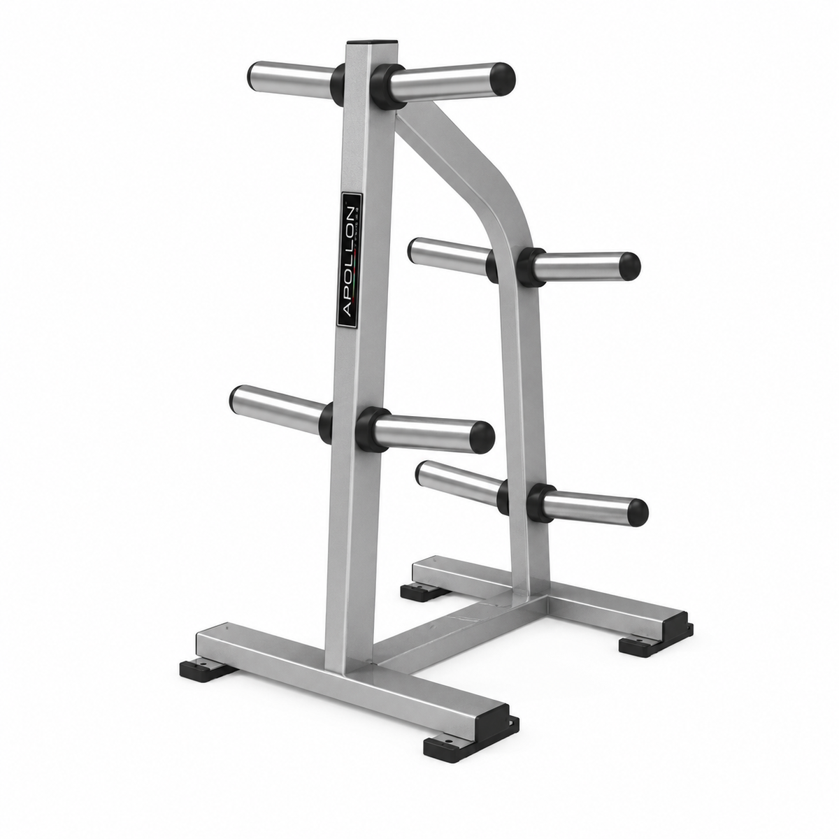 Apollon Fitness Olympic Plate Tree – profesionalni stalak za olimpijske tegove sa više nosača za organizovano odlaganje ploča.
