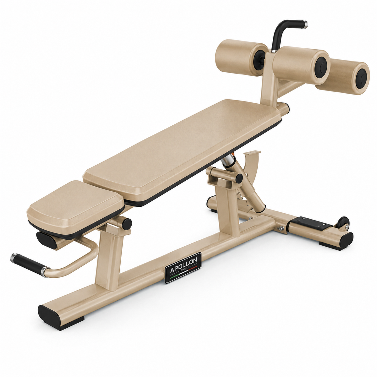 Podesiva klupa za trbušnjake Adjustable Ab Bench / Decline Sit-Up Bench sa osloncima za noge za trening trbušnih i core mišića.
