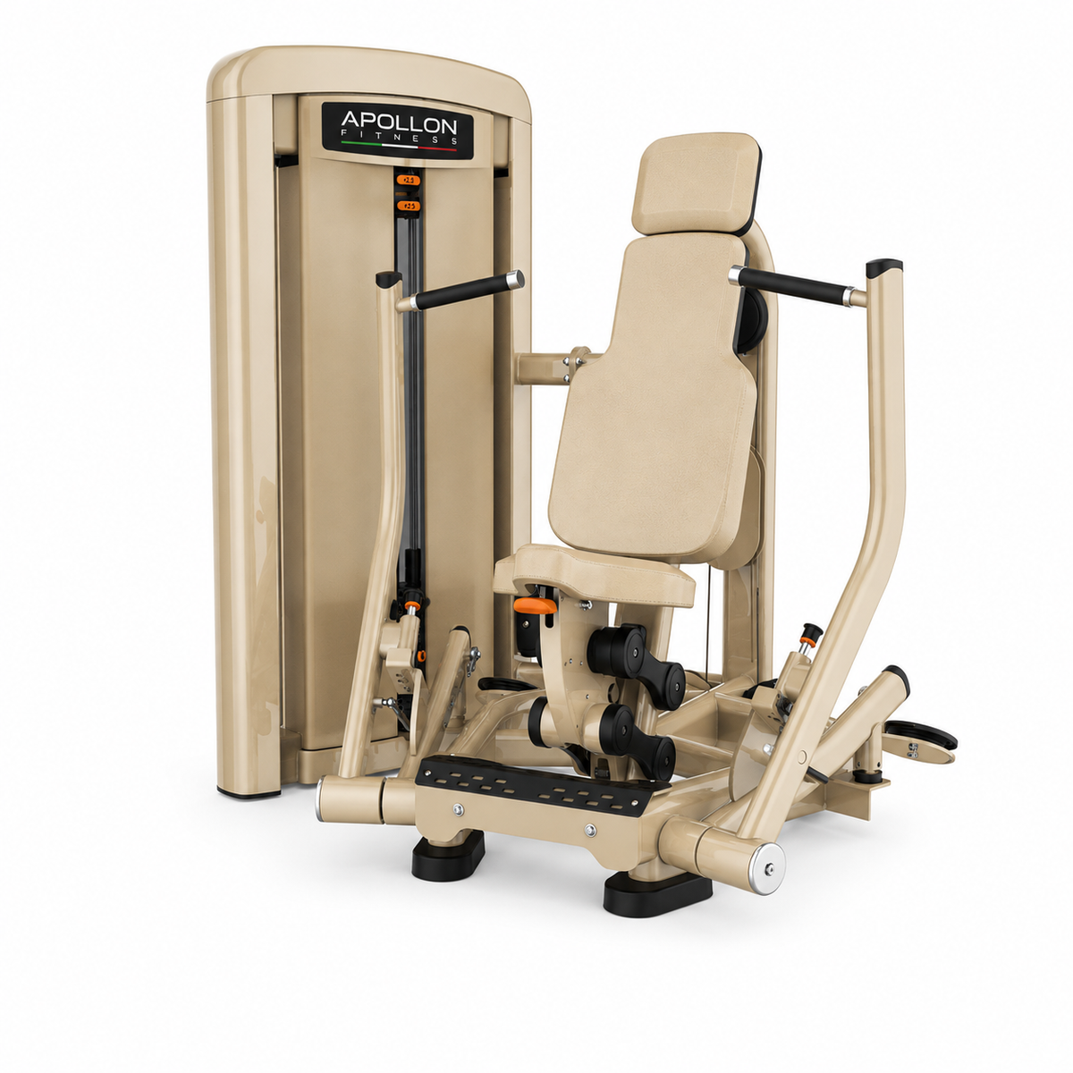 Presa za grudi Chest Press Apollon Fitness sa selektorizovanim sistemom opterećenja za profesionalne teretane i fitnes centre.
