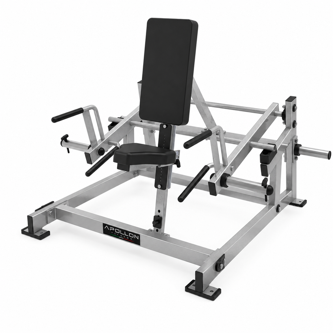 Apollon Fitness Seated Triceps Dip – profesionalna plate-loaded sprava za triceps sa podesivim sedištem, naslonom i polužnim sistemom opterećenja.
