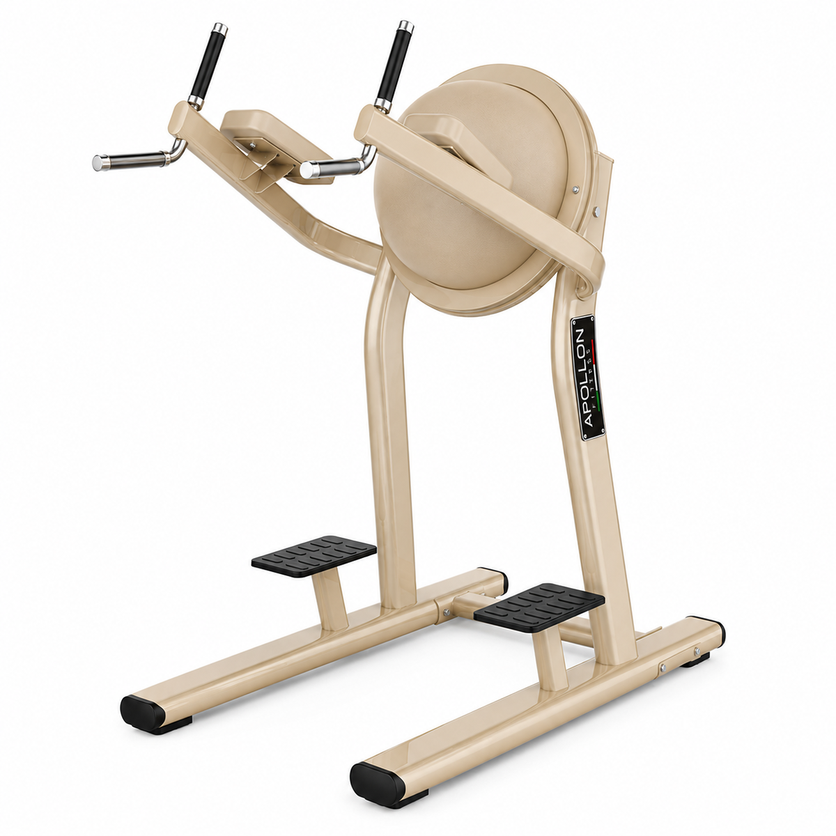 Sprava za trbušnjake – Abdominal Crunch Machine sa tapaciranim osloncem, rukohvatima i platformama za stopala.
