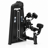Sprava za trbušnjake – Abdominal Isolator Apollon Fitness, profesionalna sprava sa crnom konstrukcijom, blokom tegova, tapaciranim sedištem i osloncima za ramena.