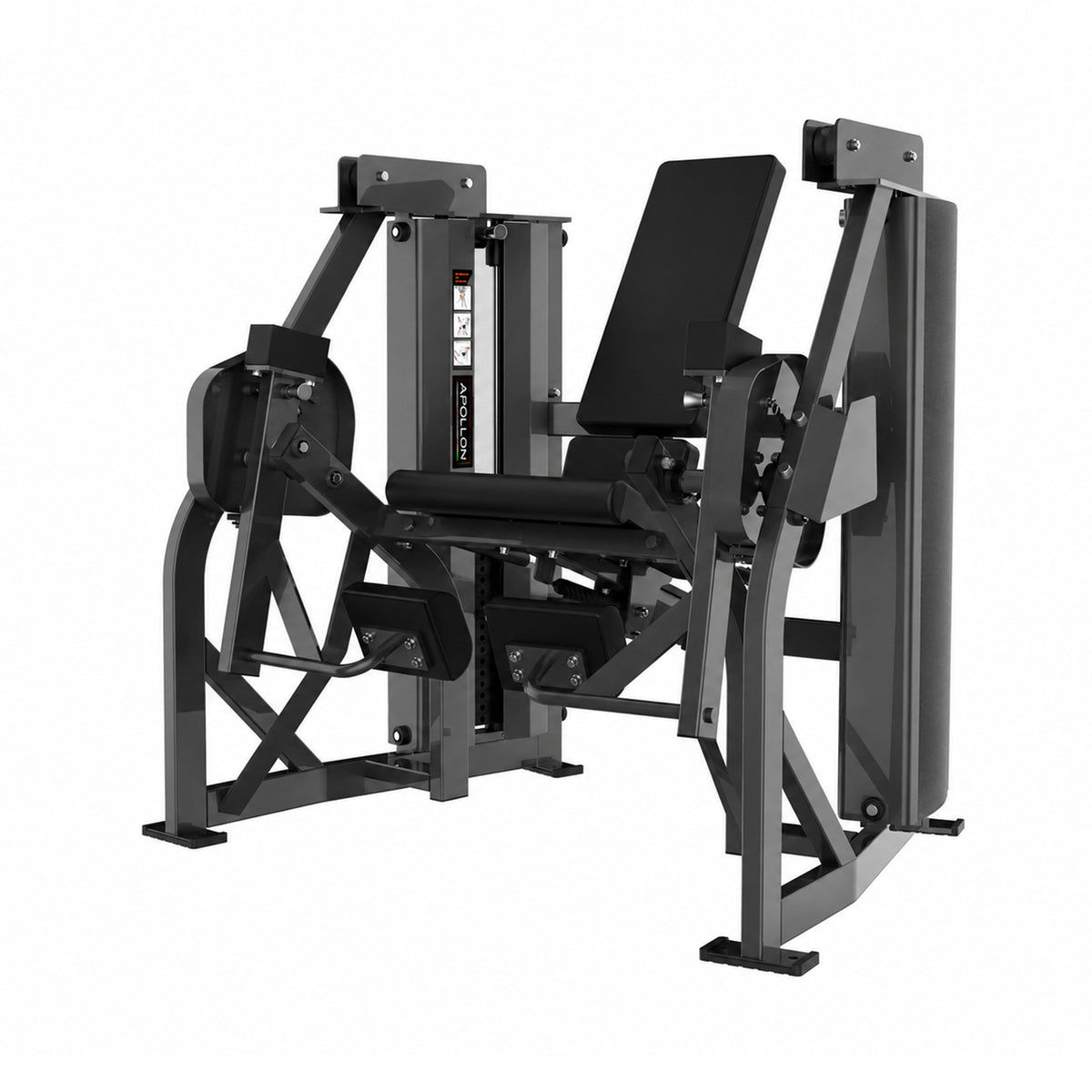 Apollon Fitness sprava za zadnju ložu – Iso-Lateral Seated Leg Curl sa nezavisnim polugama za profesionalni trening hamstringsa.
