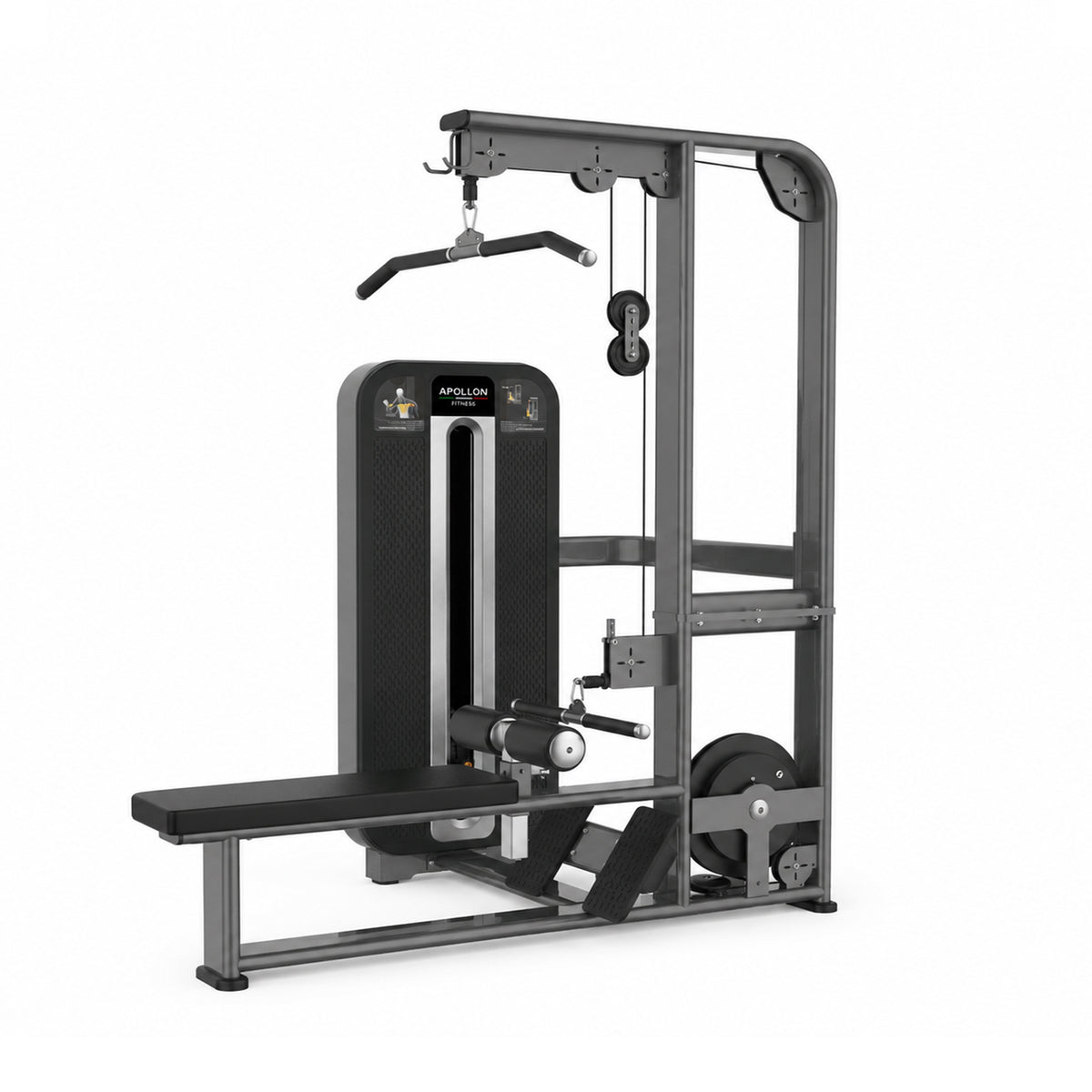 Apollon Fitness kombinovana sprava za leđa – Pulldown & Long Pull za vertikalno povlačenje i sedeće veslanje
