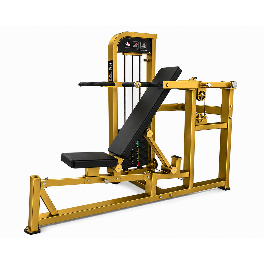 Apollon Fitness naizmenična presa za grudi – Alternating Chest Press, profesionalna sprava za trening grudi, tricepsa i prednjeg dela ramena.
