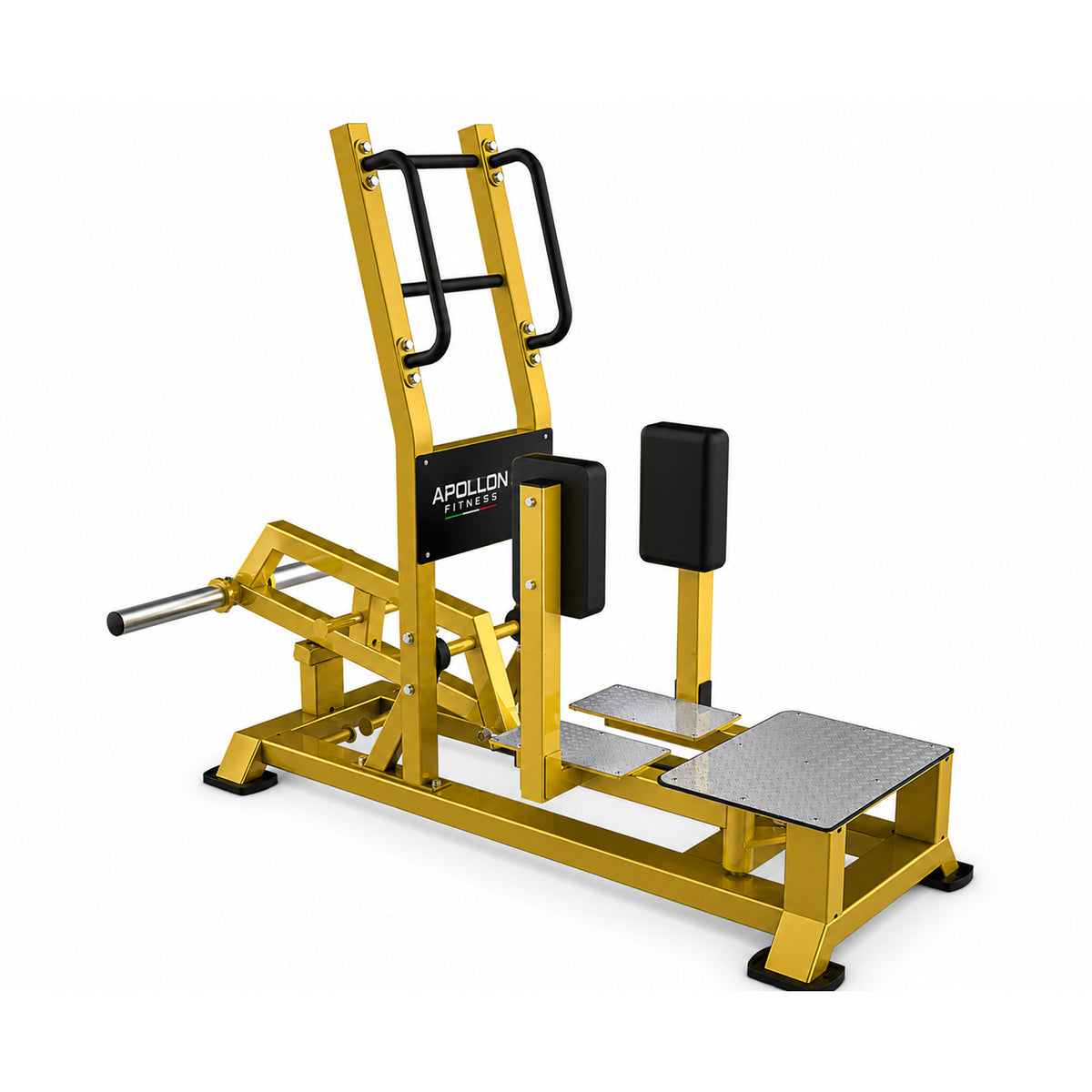 Apollon Fitness Standing Abductor – profesionalna plate loaded sprava za abdukciju kuka i trening gluteusa, posebno gluteus medius i minimus.
