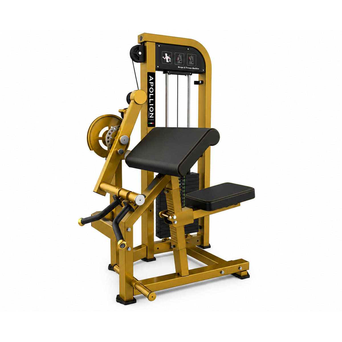 Apollon Fitness sprava za biceps i triceps – profesionalni Biceps Curl / Triceps Extension sa težinskim blokovima za izolovani trening ruku
