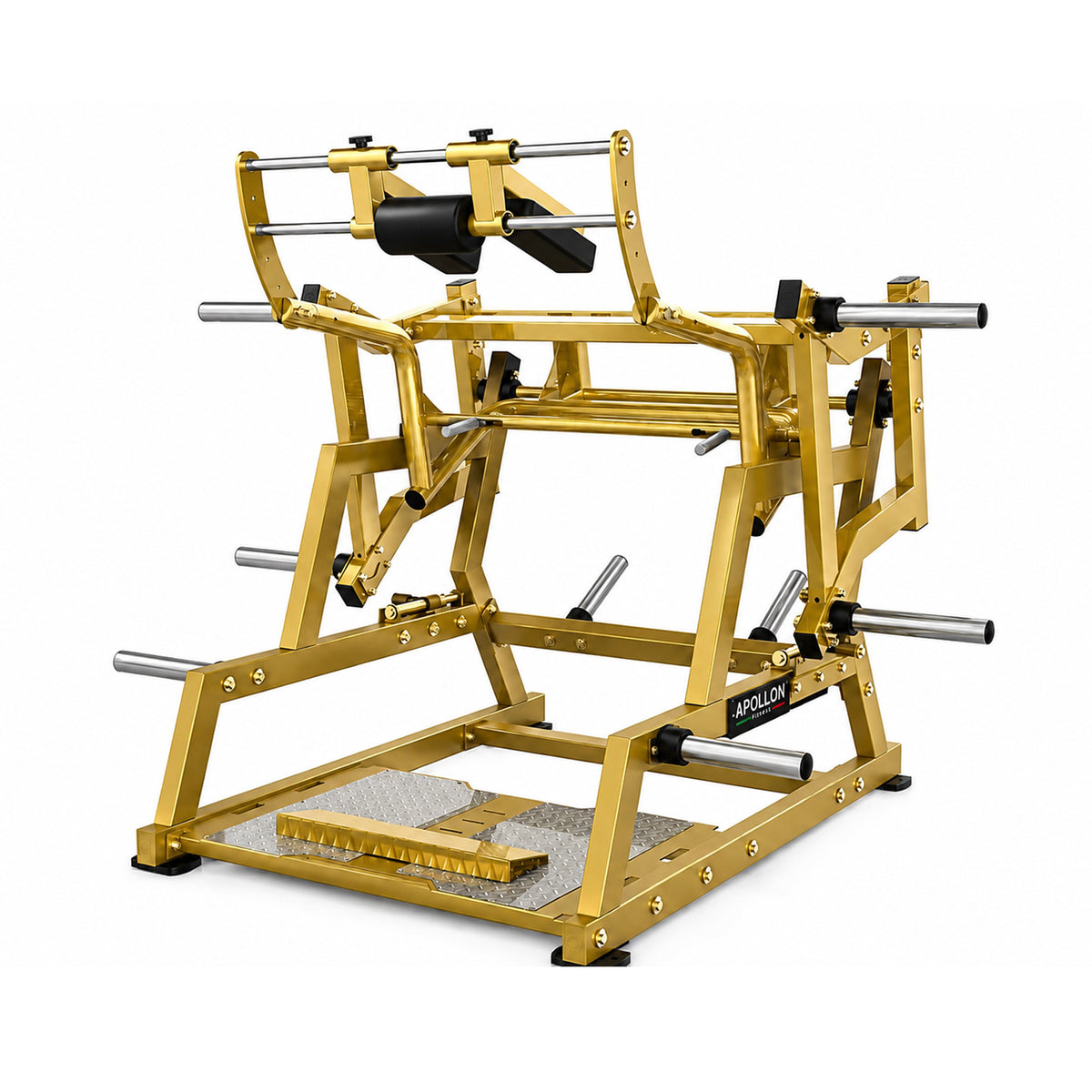 Apollon Fitness sprava za čučanj sa slobodnim opterećenjem – Leverage Squat Machine, profesionalna sprava za trening nogu i gluteusa.

