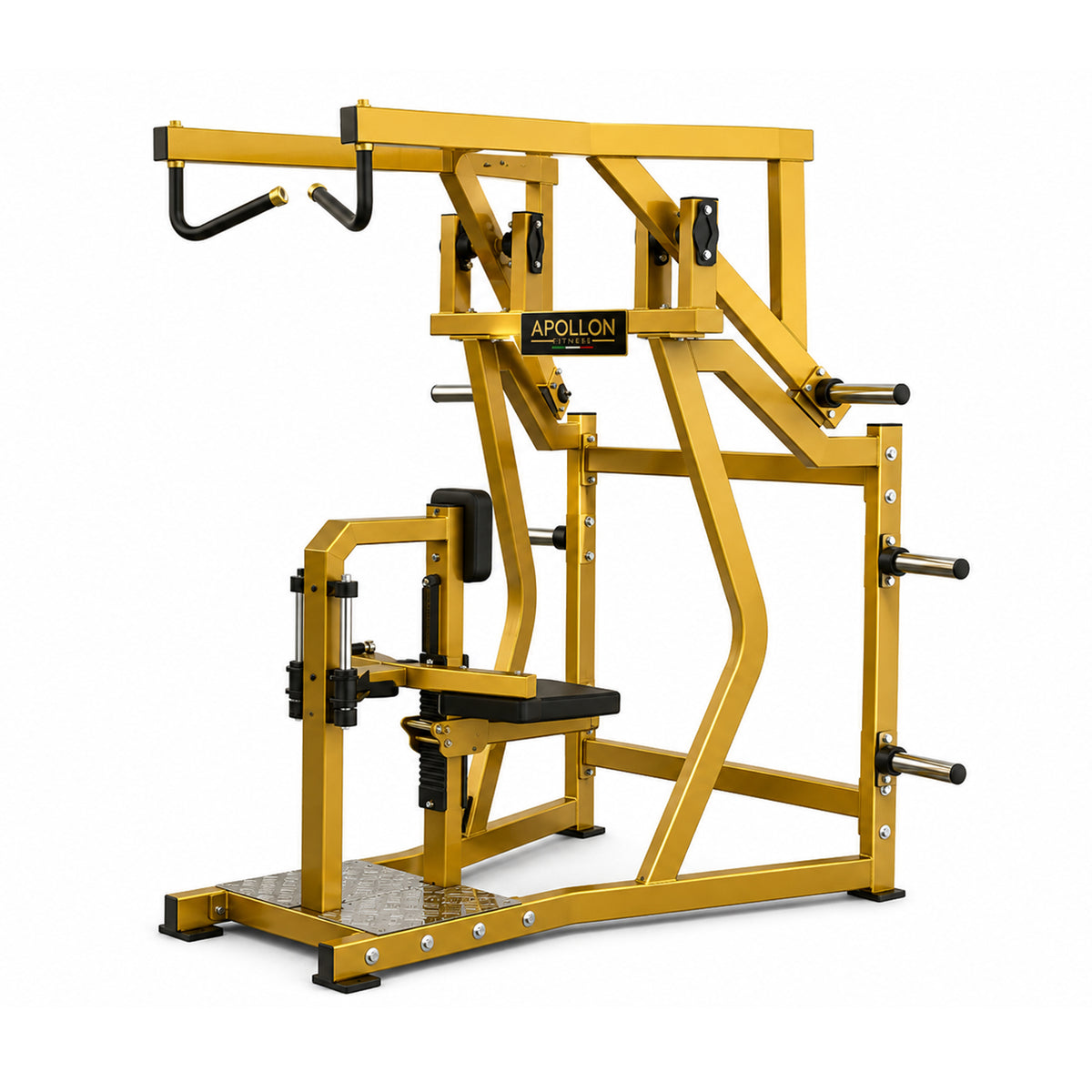 Apollon Fitness Iso-Lateral High Row – profesionalna plate loaded sprava za leđa sa nezavisnim polugama za trening leđnih mišića.
