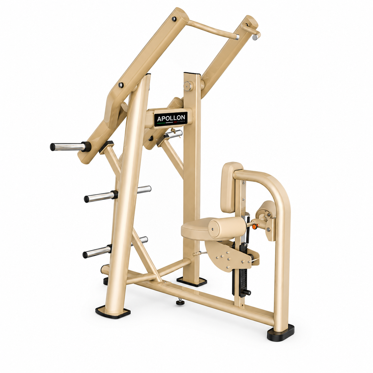 Profesionalna sprava za leđa Pull Down Apollon Fitness – plate loaded sprava za vertikalno povlačenje i trening latissimus dorsi mišića.
